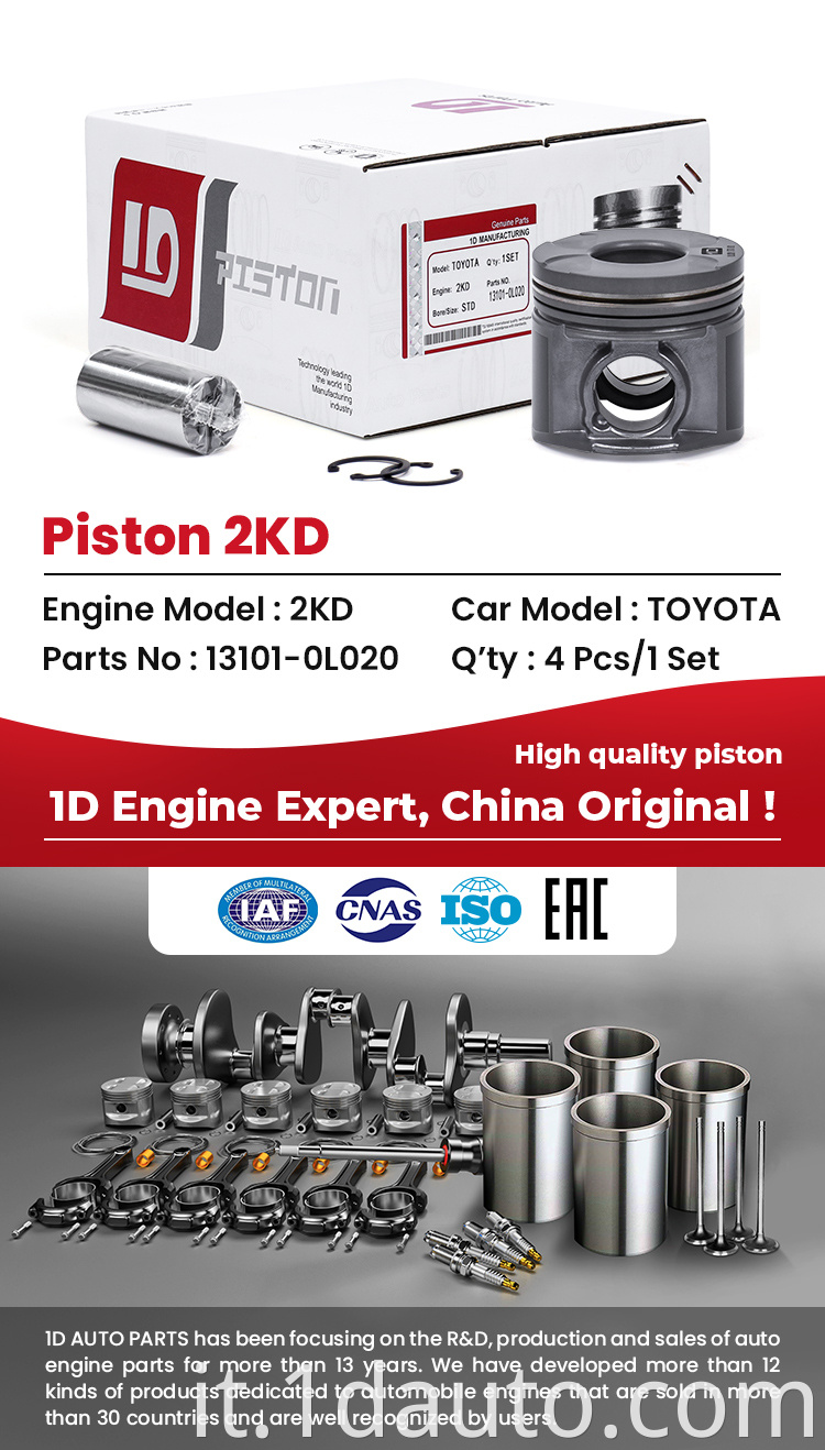TOYOTA 2KD Engine Piston Set